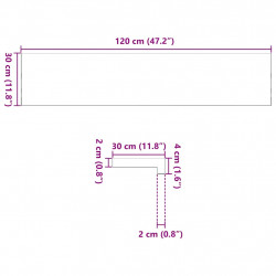 Stopnie schodowe, 16 szt., surowe 120x30x2cm lite drewno dębowe