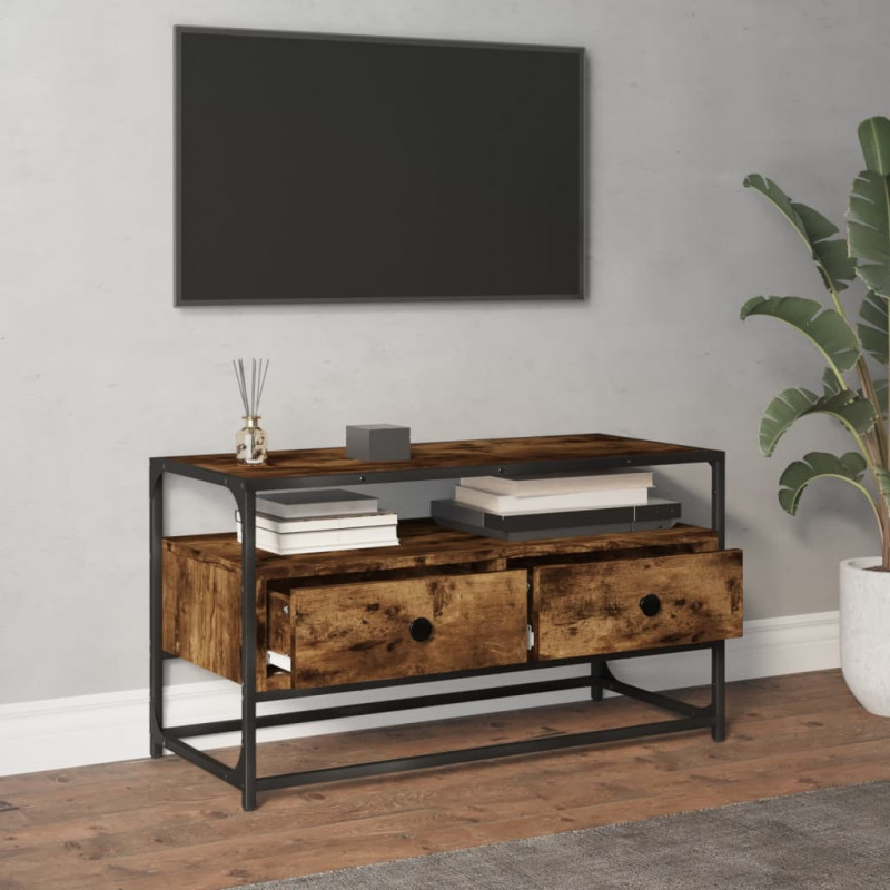 Szafka pod TV, przydymiony dąb, 80x35x45 cm