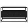 Szafka pod TV, czarna, 80x35x45 cm, materiał drewnopochodny