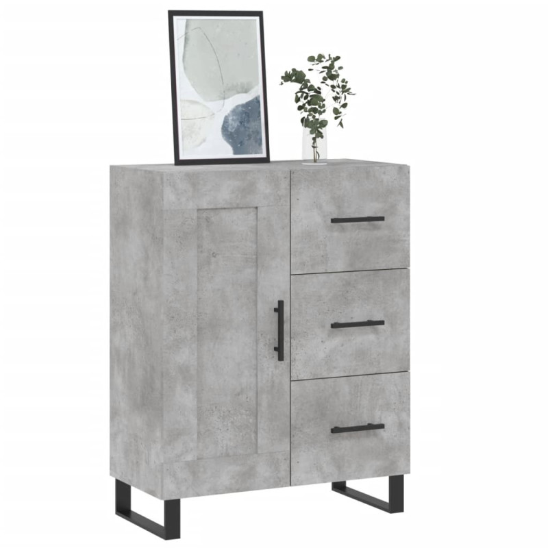 Szafka, szarość betonu, 69,5x34x90 cm, materiał drewnopochodny