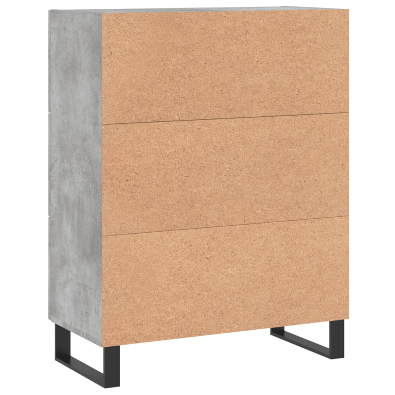 Szafka, szarość betonu, 69,5x34x90 cm, materiał drewnopochodny