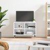 Szafka pod TV, biała, wysoki połysk, 69,5x30x50 cm