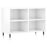 Szafka pod TV, biała, wysoki połysk, 69,5x30x50 cm