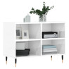 Szafka pod TV, biała, wysoki połysk, 69,5x30x50 cm