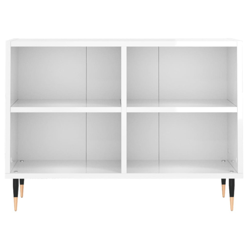 Szafka pod TV, biała, wysoki połysk, 69,5x30x50 cm