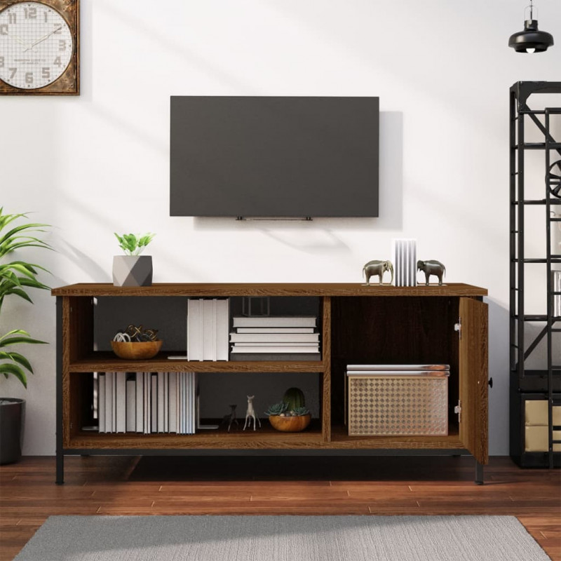 Szafka pod telewizor, brązowy dąb, 100x40x45 cm