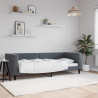 Sofa z funkcją spania, ciemnoszara, 80x200 cm, aksamitna