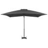 Parasol wiszący z aluminiowym słupkiem, 250x250 cm, antracytowy
