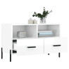 Szafka pod TV, biała, wysoki połysk, 80x36x50 cm