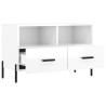 Szafka pod TV, biała, wysoki połysk, 80x36x50 cm