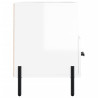 Szafka pod TV, biała, wysoki połysk, 80x36x50 cm