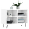 Szafka pod TV, biała, wysoki połysk, 69,5x30x50 cm