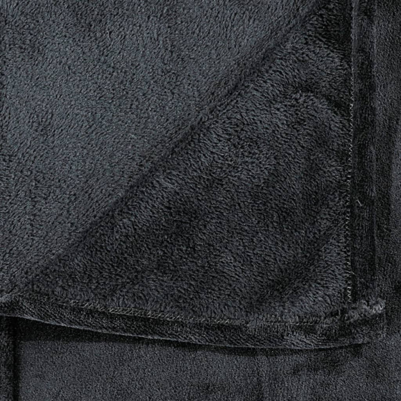 Koc, czarny, 130x170 cm, poliester