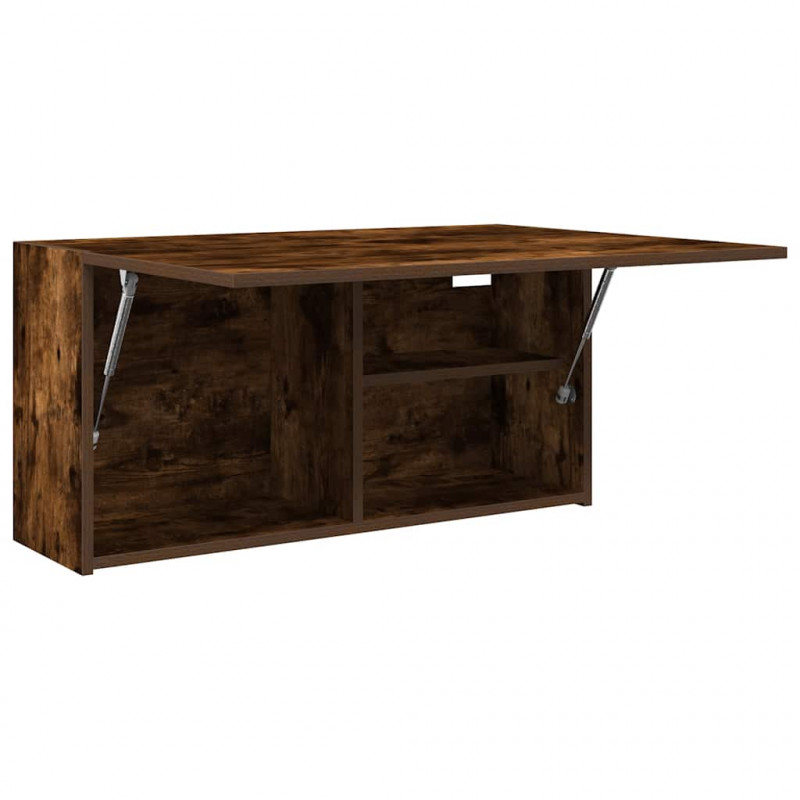 Wisząca szafka łazienkowa, przydymiony dąb, 80x25x40 cm