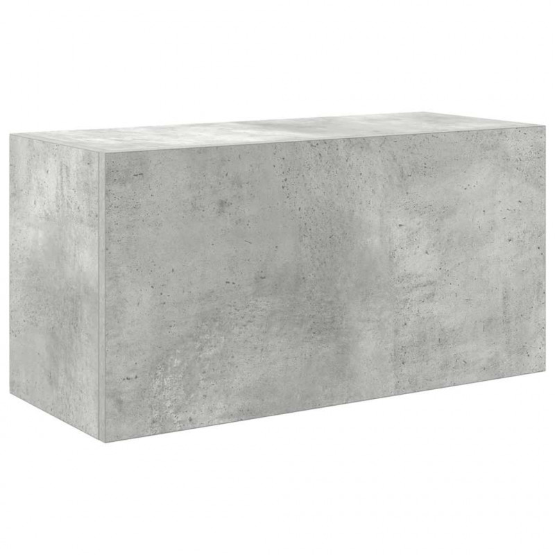 Wisząca szafka łazienkowa, szarość betonu, 60x25x30 cm