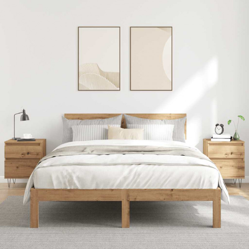 Szafki nocne, 2 szt., dąb artisan, 40x35x50 cm