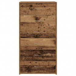 Komoda z 6 szufladami, stare drewno, 50x34x96 cm