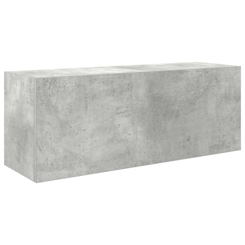 Wisząca szafka łazienkowa, szarość betonu, 80x25x30 cm