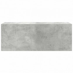 Wisząca szafka łazienkowa, szarość betonu, 80x25x30 cm