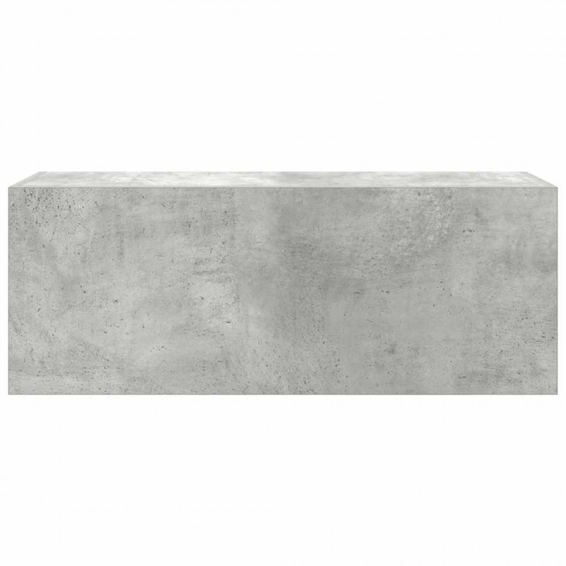 Wisząca szafka łazienkowa, szarość betonu, 80x25x30 cm