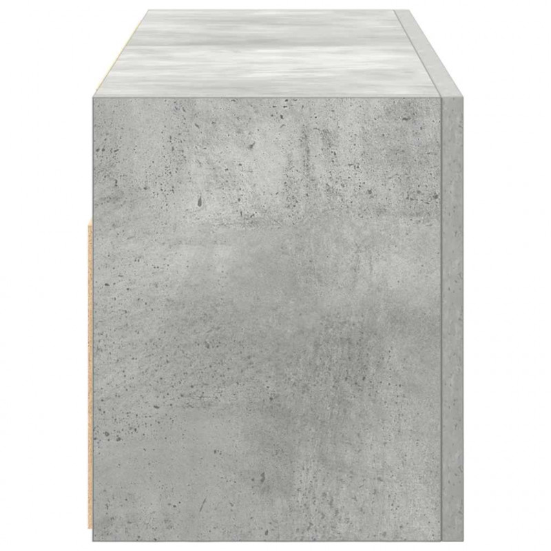 Wisząca szafka łazienkowa, szarość betonu, 80x25x30 cm