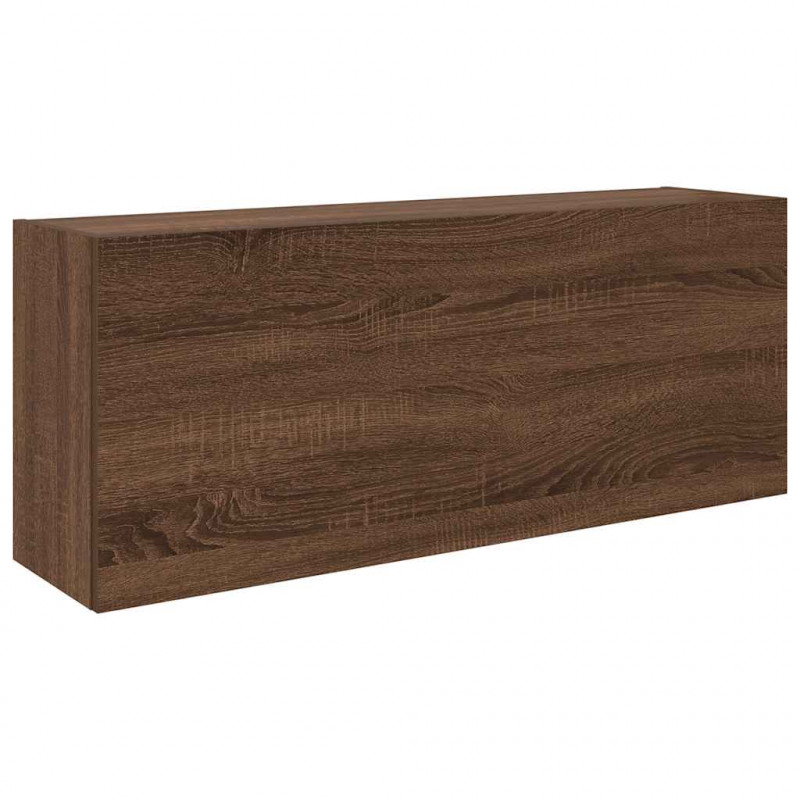 Wisząca szafka łazienkowa, brązowy dąb, 100x25x40 cm
