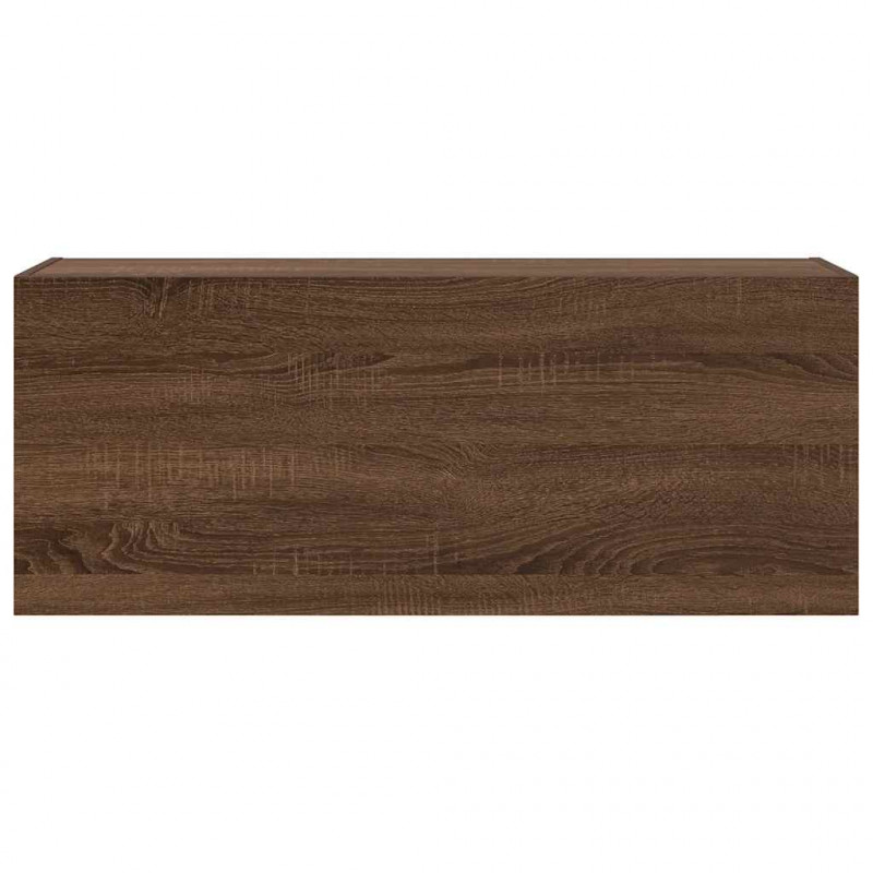 Wisząca szafka łazienkowa, brązowy dąb, 100x25x40 cm
