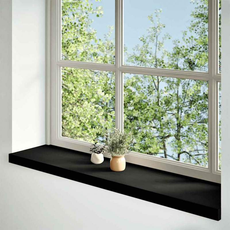 Parapety 2 szt., ciemnobrązowy, 110x25x2 cm, lite drewno dębowe