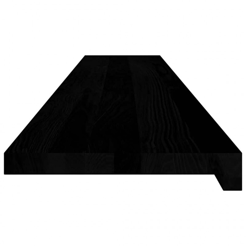 Parapety 2 szt., ciemnobrązowy, 140x25x2 cm, lite drewno dębowe