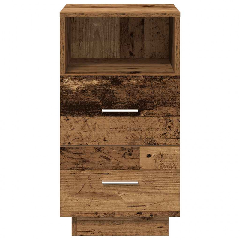 Szafki nocne z 2 szufladami, 2 szt., stare drewno, 36x36x68 cm