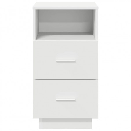 Szafki nocne z 2 szufladami, 2 szt., białe, 36x36x68 cm