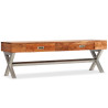 Szafka pod TV z szufladami, lite drewno akacjowe, 140 cm
