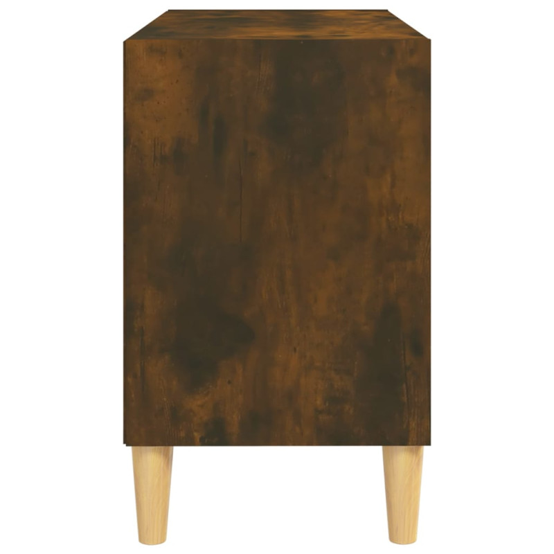 Szafka pod TV, drewniane nóżki, przydymiony dąb, 69,5x30x50 cm