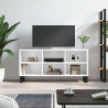 Szafka pod TV, biała, wysoki połysk, 103,5x30x50 cm
