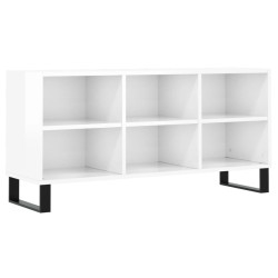 Szafka pod TV, biała, wysoki połysk, 103,5x30x50 cm