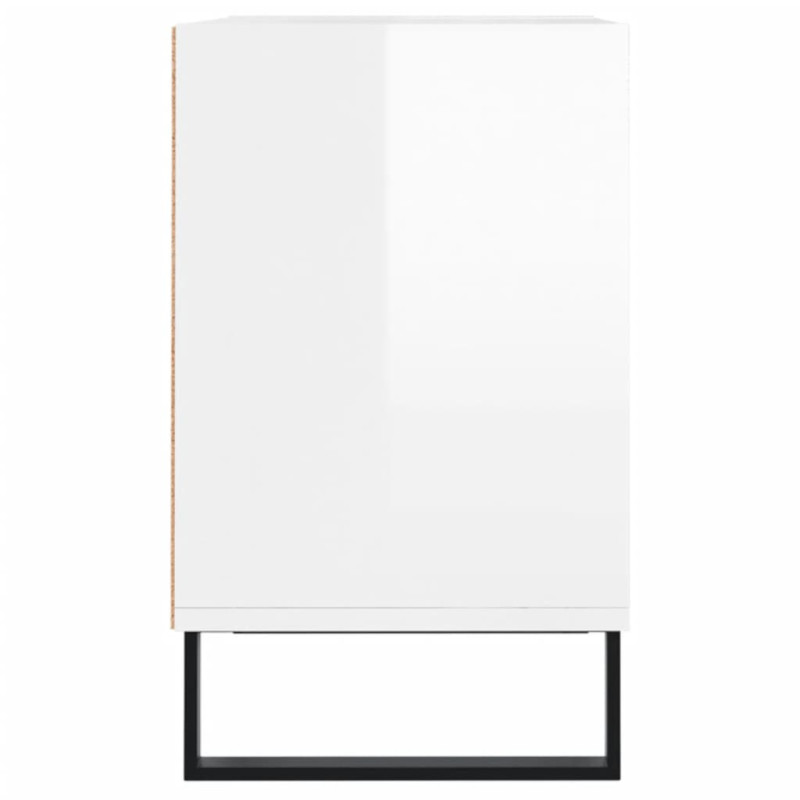 Szafka pod TV, biała, wysoki połysk, 103,5x30x50 cm