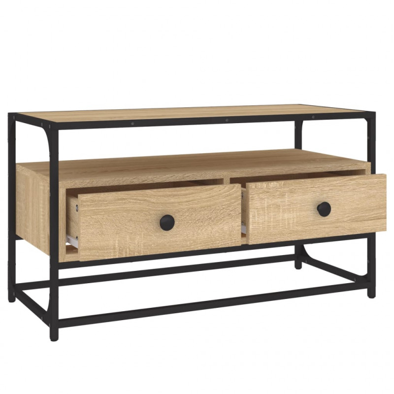 Szafka pod TV, dąb sonoma, 80x35x45 cm, materiał drewnopochodny