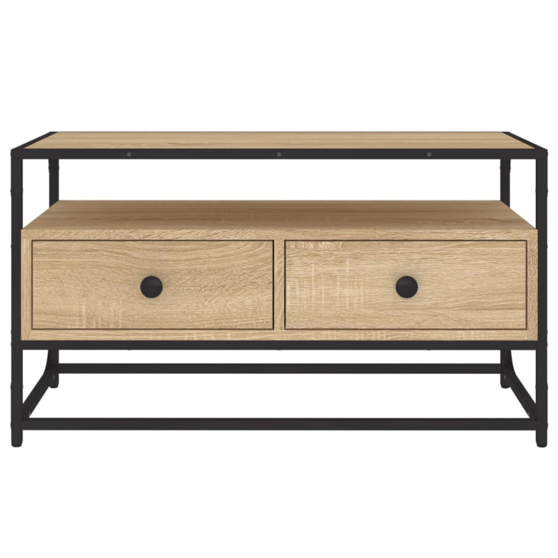 Szafka pod TV, dąb sonoma, 80x35x45 cm, materiał drewnopochodny