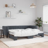 Sofa rozsuwana, ciemnozielona, 80x200 cm, aksamit