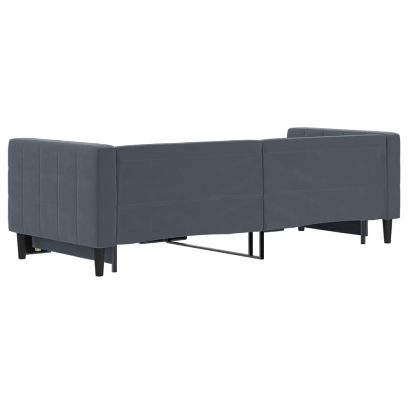 Sofa rozsuwana, ciemnozielona, 80x200 cm, aksamit