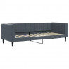 Sofa rozsuwana z materacami, ciemnoszara, 80x200 cm, aksamit