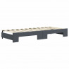 Sofa rozsuwana z materacami, ciemnoszara, 80x200 cm, aksamit