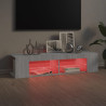 Szafka TV z oświetleniem LED, szary dąb sonoma, 135x39x30 cm