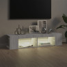Szafka TV z oświetleniem LED, szary dąb sonoma, 135x39x30 cm