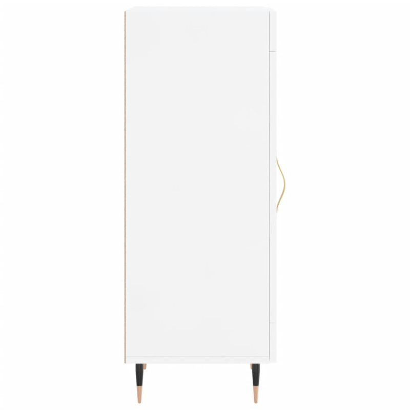 Szafka, biała, połysk, 34,5x34x90 cm, materiał drewnopochodny