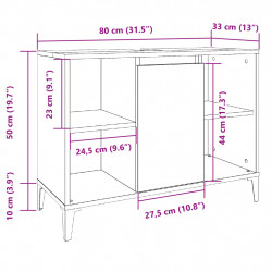 Szafka pod umywalkę, stare drewno, 80x33x60 cm