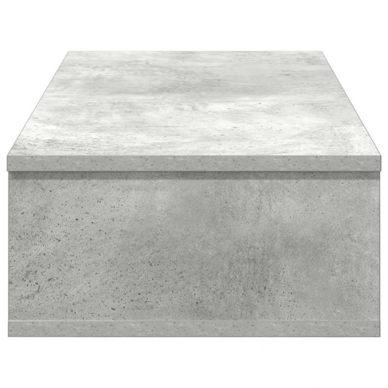 Półka ścienna z szufladami, szarość betonu 80x31x17 cm