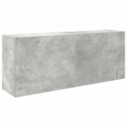 Wisząca szafka łazienkowa, szarość betonu, 100x25x40 cm