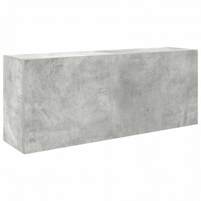 Wisząca szafka łazienkowa, szarość betonu, 100x25x40 cm