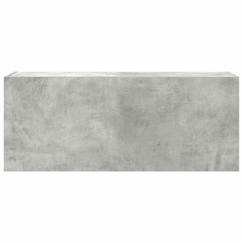 Wisząca szafka łazienkowa, szarość betonu, 100x25x40 cm